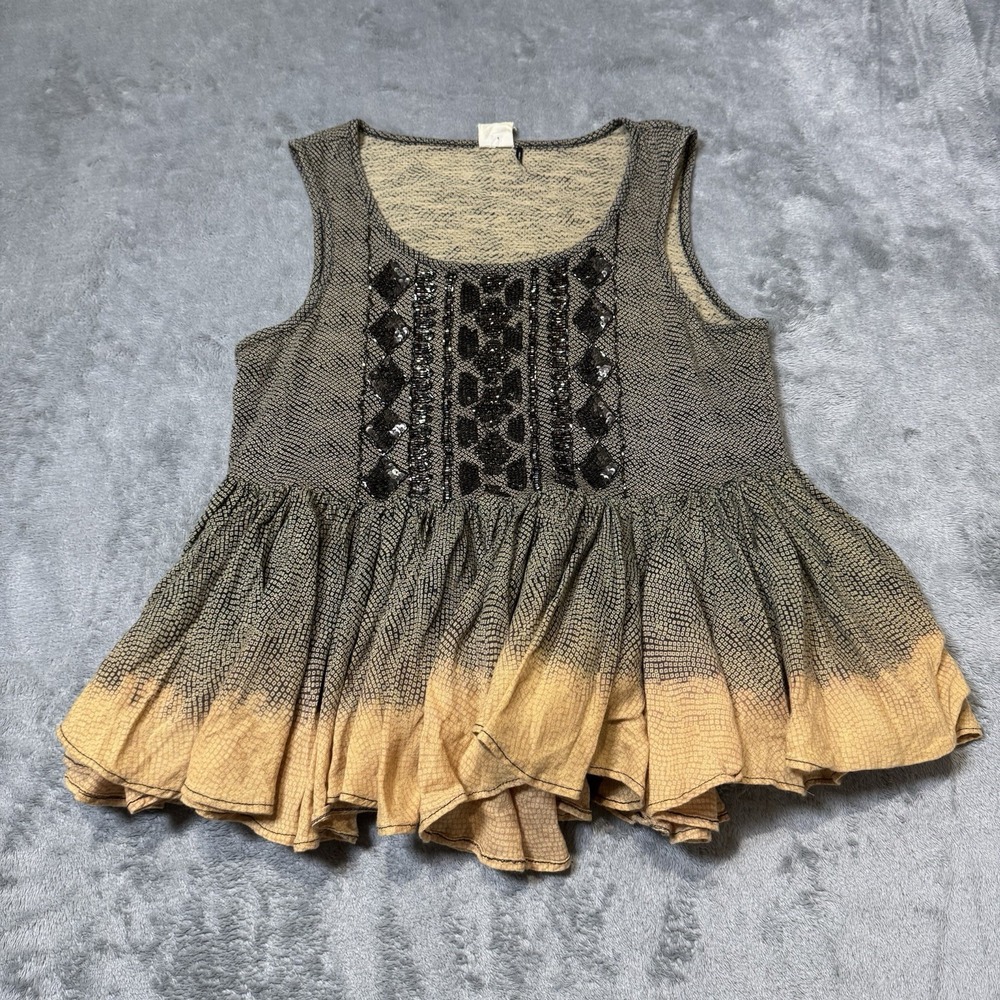 Anthropologie Akemi + Kin Anaphora Peplum Babydoll Tanktop Size XS Y2K